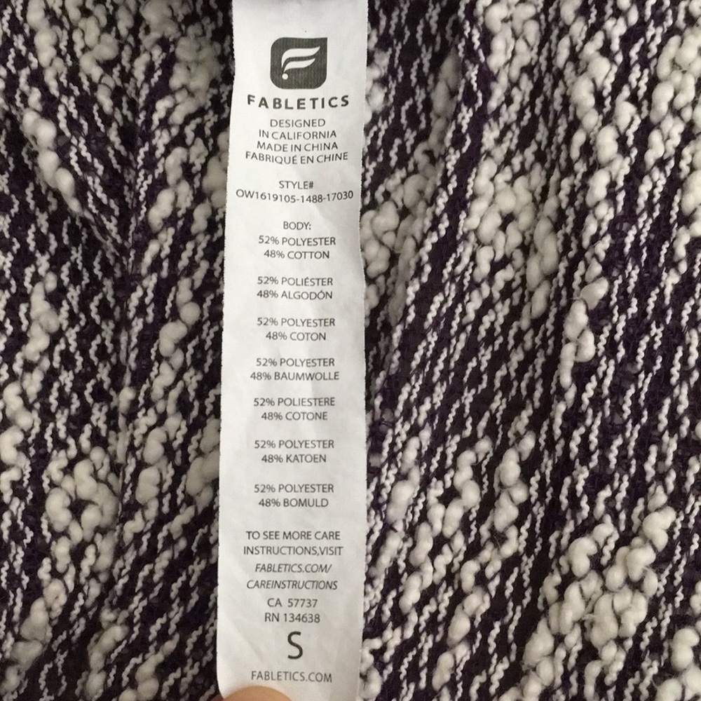 Fabletics | Purple “Moscow” Waterfall Cardigan - Picture 12 of 13